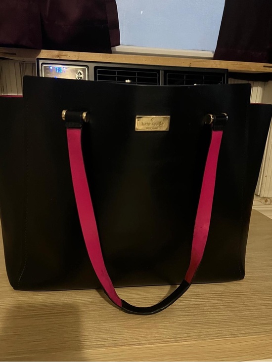 kate spade Handbags - kate spade Black Tote with Pink Straps